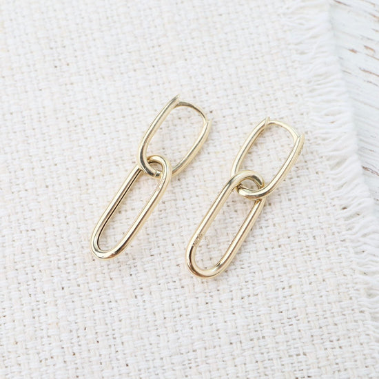 Earrings Paper Clip Huggies