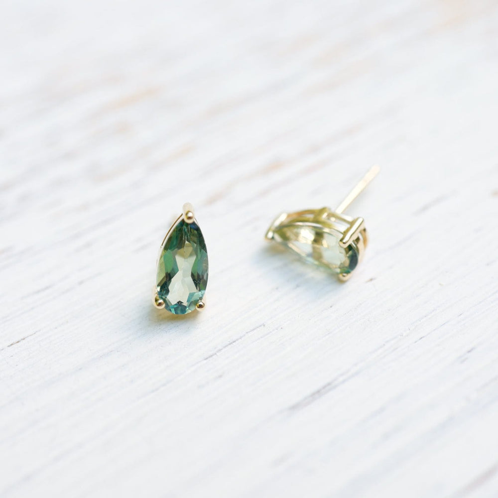 
                  
                    EAR-14K 14k Yellow Gold Pear Shaped Green Envy Topaz Post Earrings
                  
                