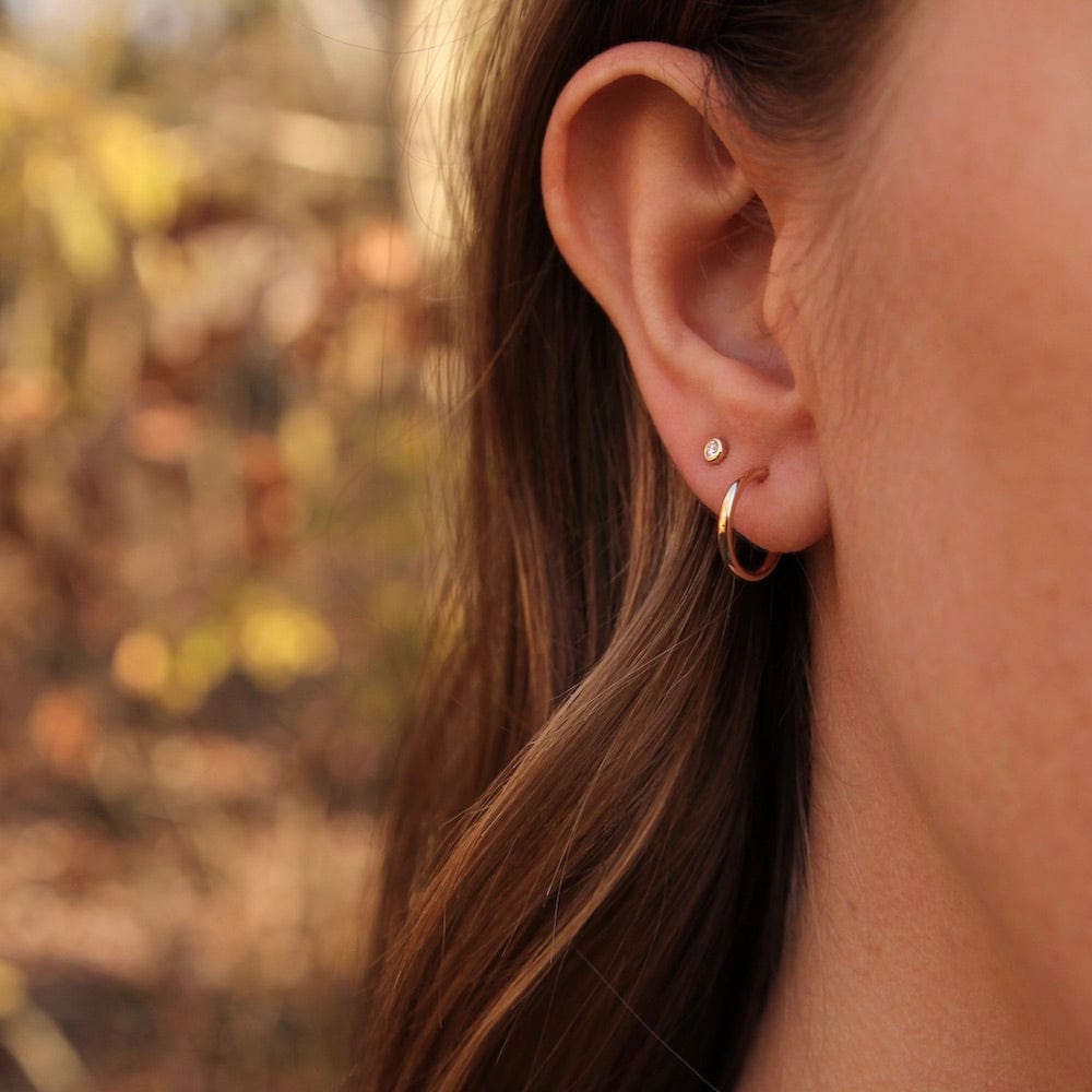 EAR-14K 14K Yellow Gold Post Hoop