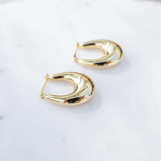EAR-14K 14k Yellow Gold Small Polished Hoop
