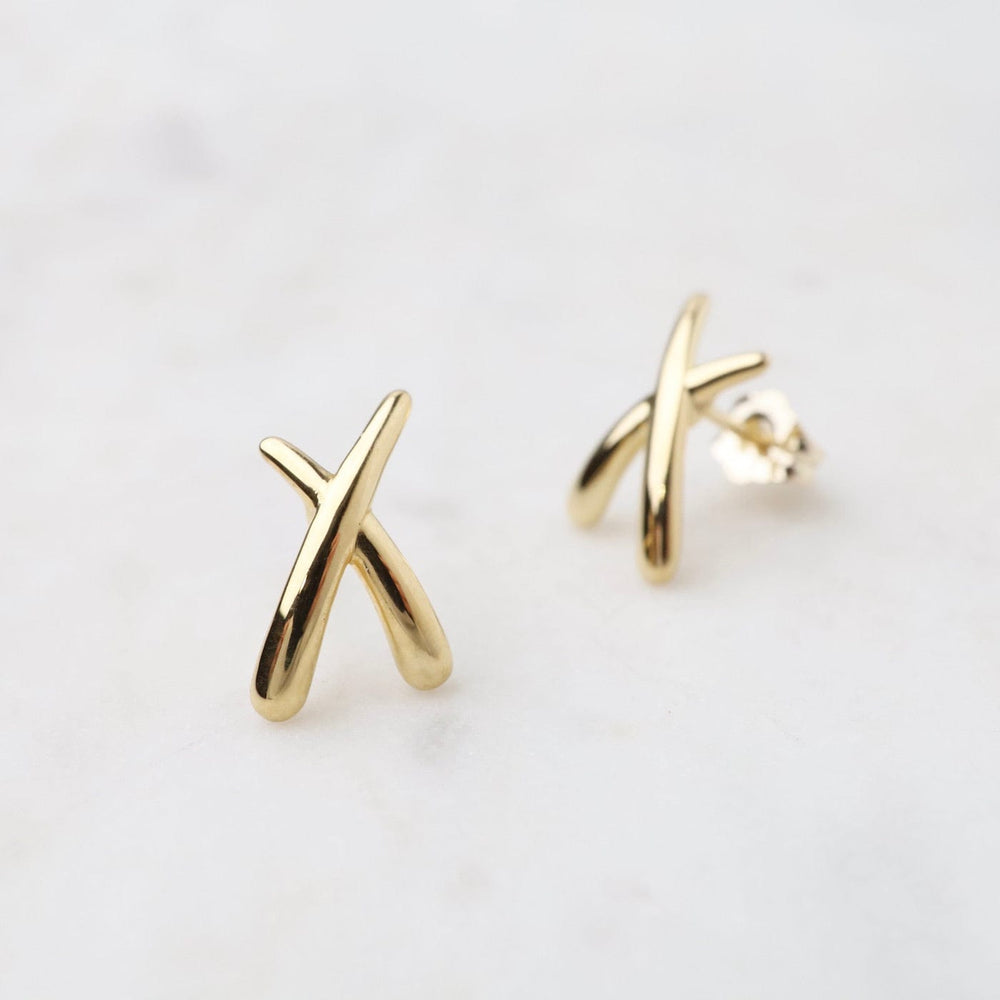 
                      
                        EAR-14K 14K Yellow Gold Small "X" Post Earring
                      
                    