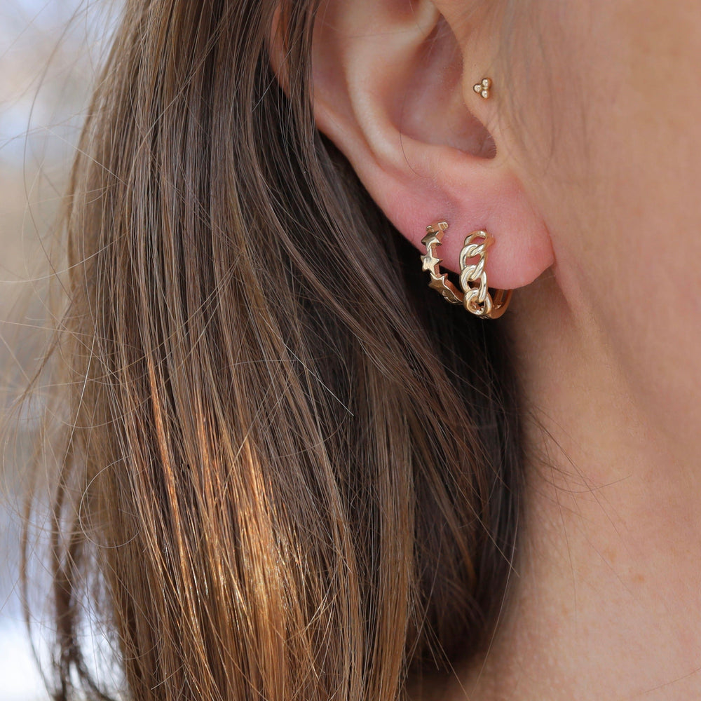 
                      
                        EAR-14K 14k Yellow Gold Stars Huggies
                      
                    