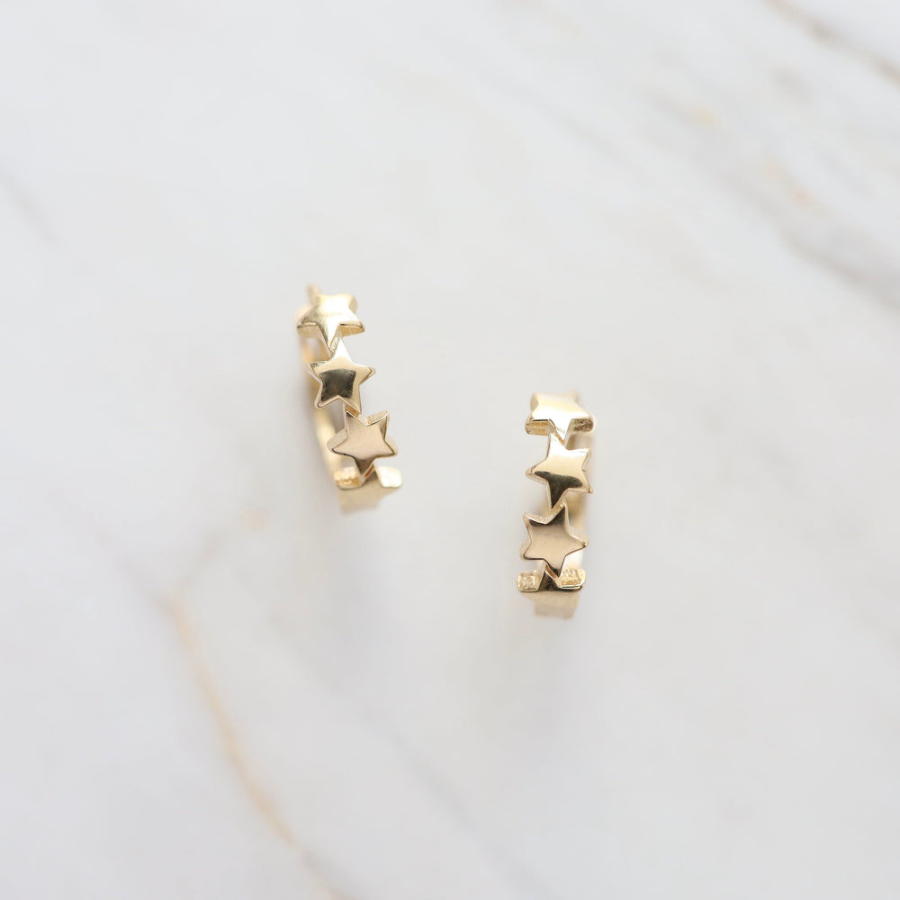 
                      
                        EAR-14K 14k Yellow Gold Stars Huggies
                      
                    