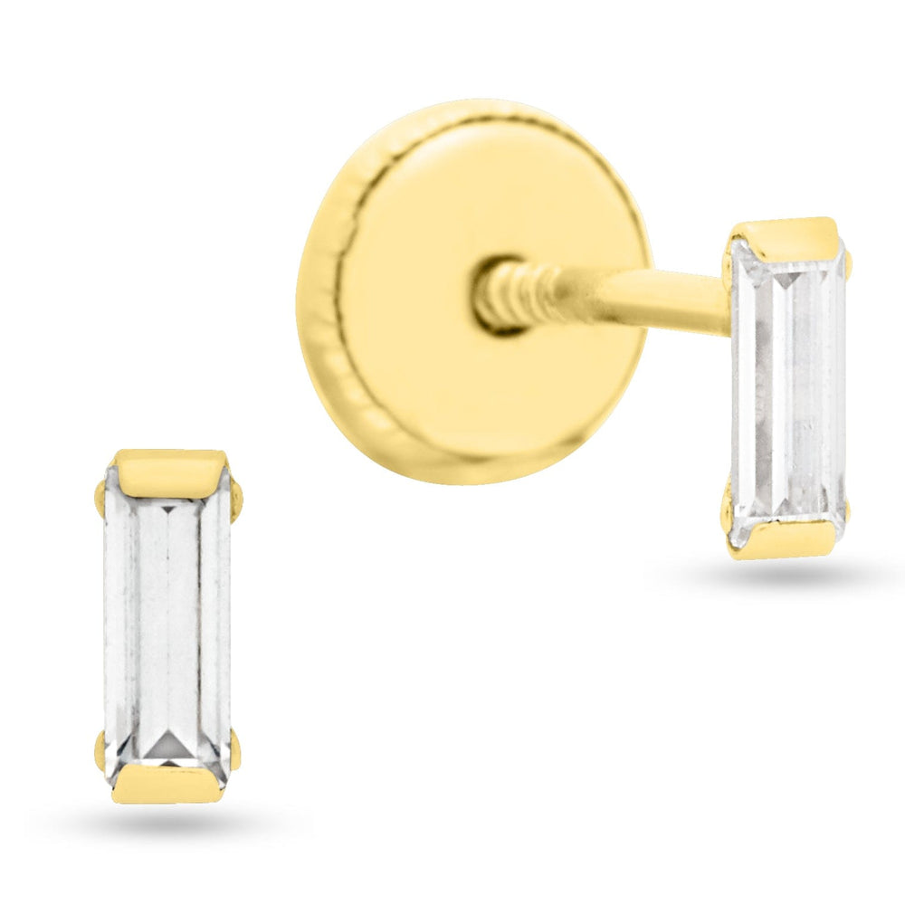 
                      
                        EAR-14K 14k Yellow Mini CZ Baguette Post Earrings
                      
                    