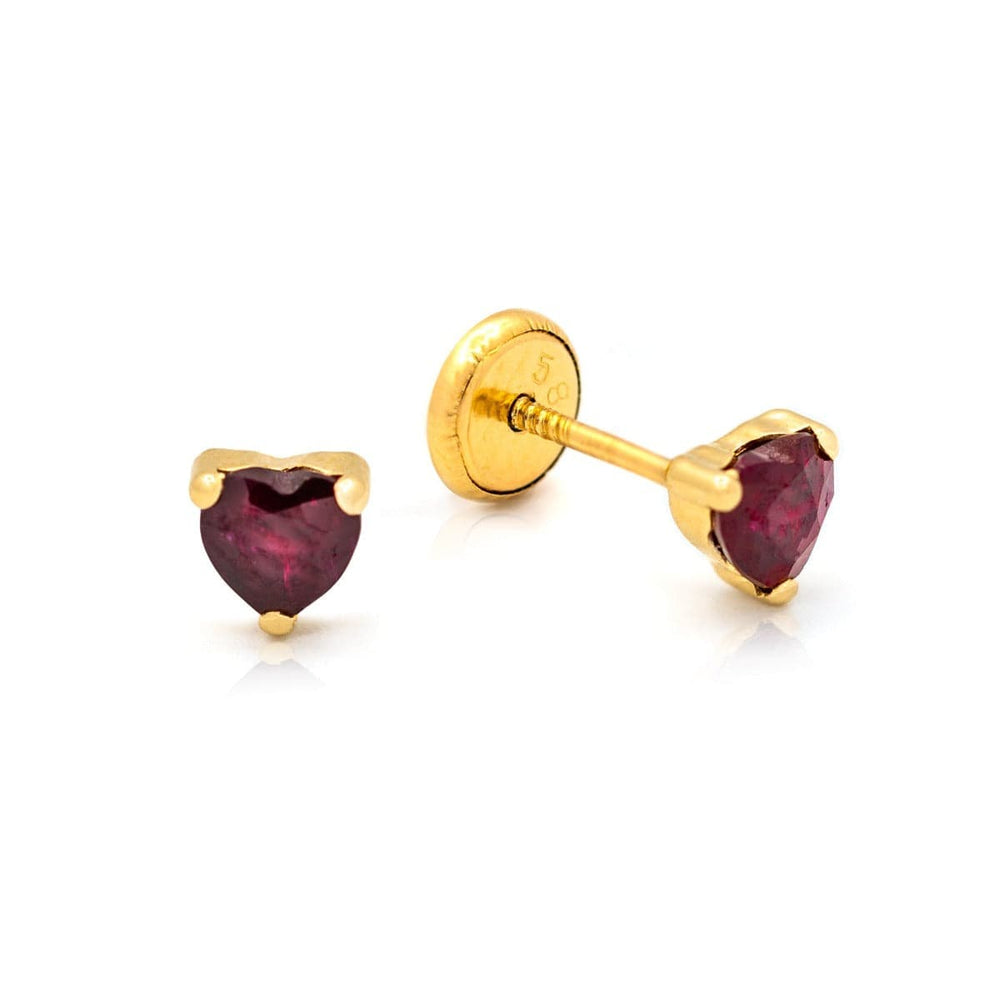 
                      
                        EAR-14K 14k Yellow Ruby Heart Post Earrings
                      
                    