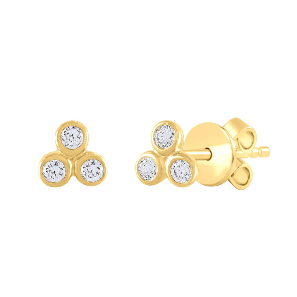 
                      
                        EAR-14K 14k Yellow Trio Diamond Post Earrings
                      
                    