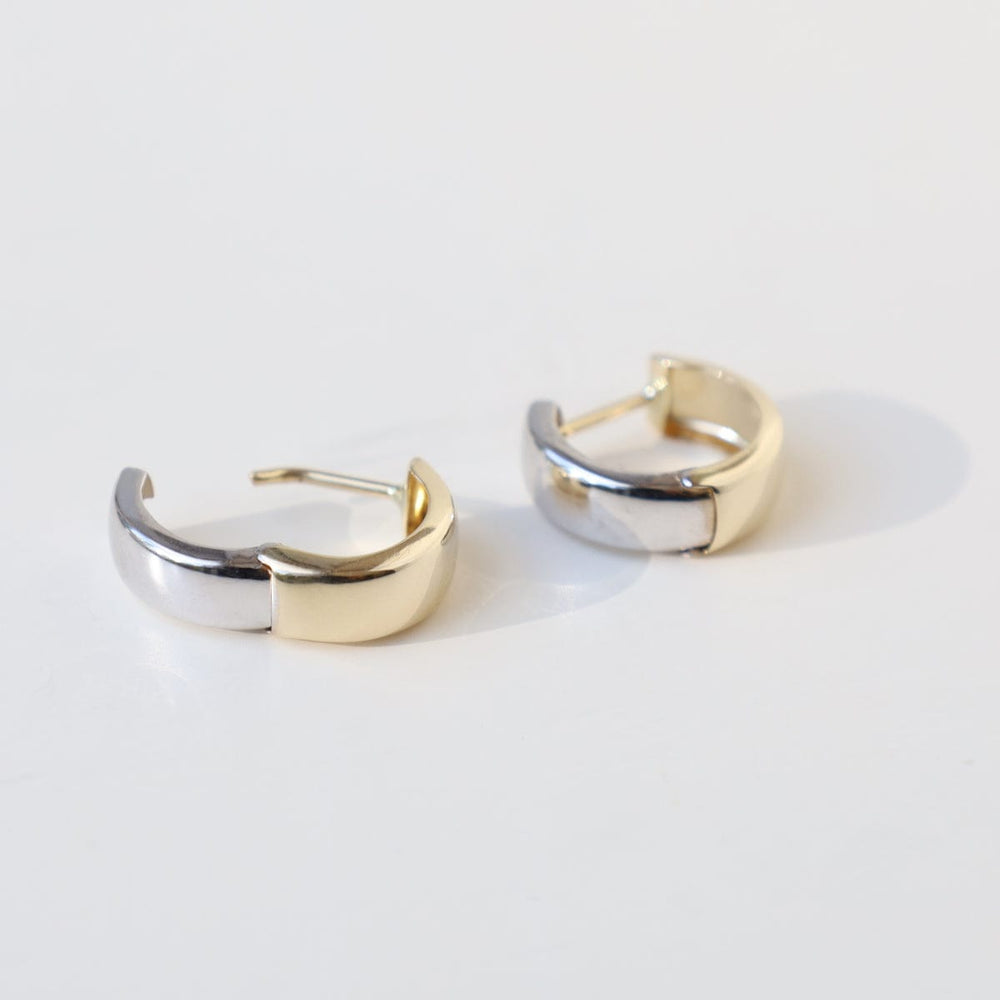 
                      
                        EAR-14K 14k Yellow & White Gold Huggies - 13mm
                      
                    