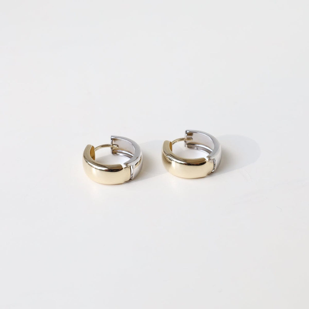 
                      
                        EAR-14K 14k Yellow & White Gold Huggies - 15mm
                      
                    