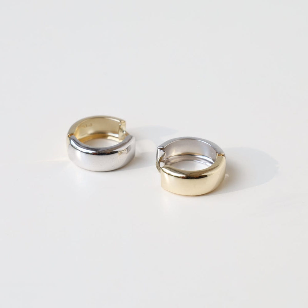 
                      
                        EAR-14K 14k Yellow & White Gold Huggies - 15mm
                      
                    