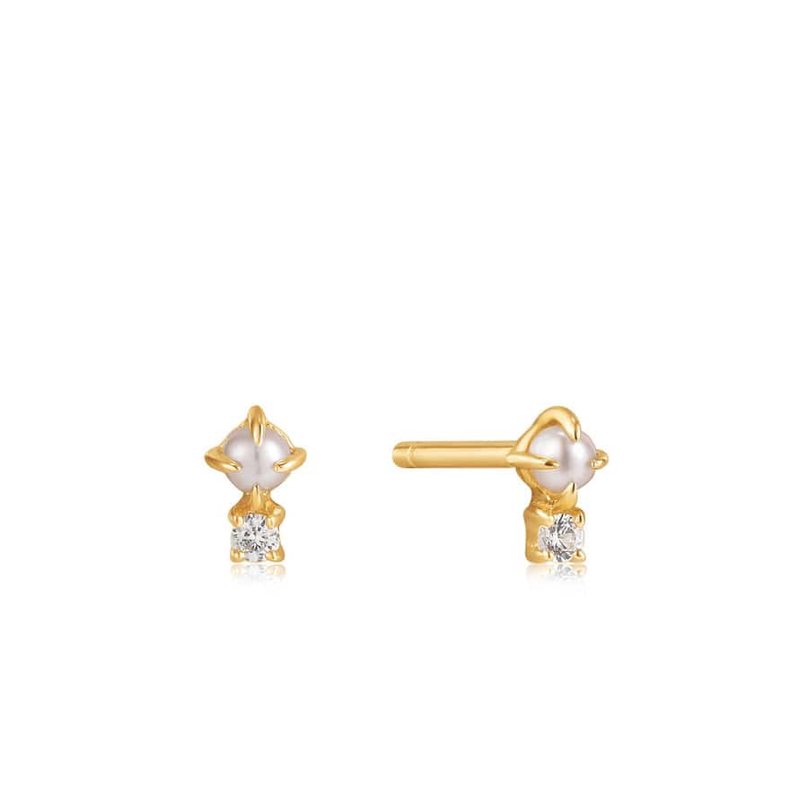 
                      
                        EAR-14K 14kt Gold Pearl and White Sapphire Stud Earrings
                      
                    