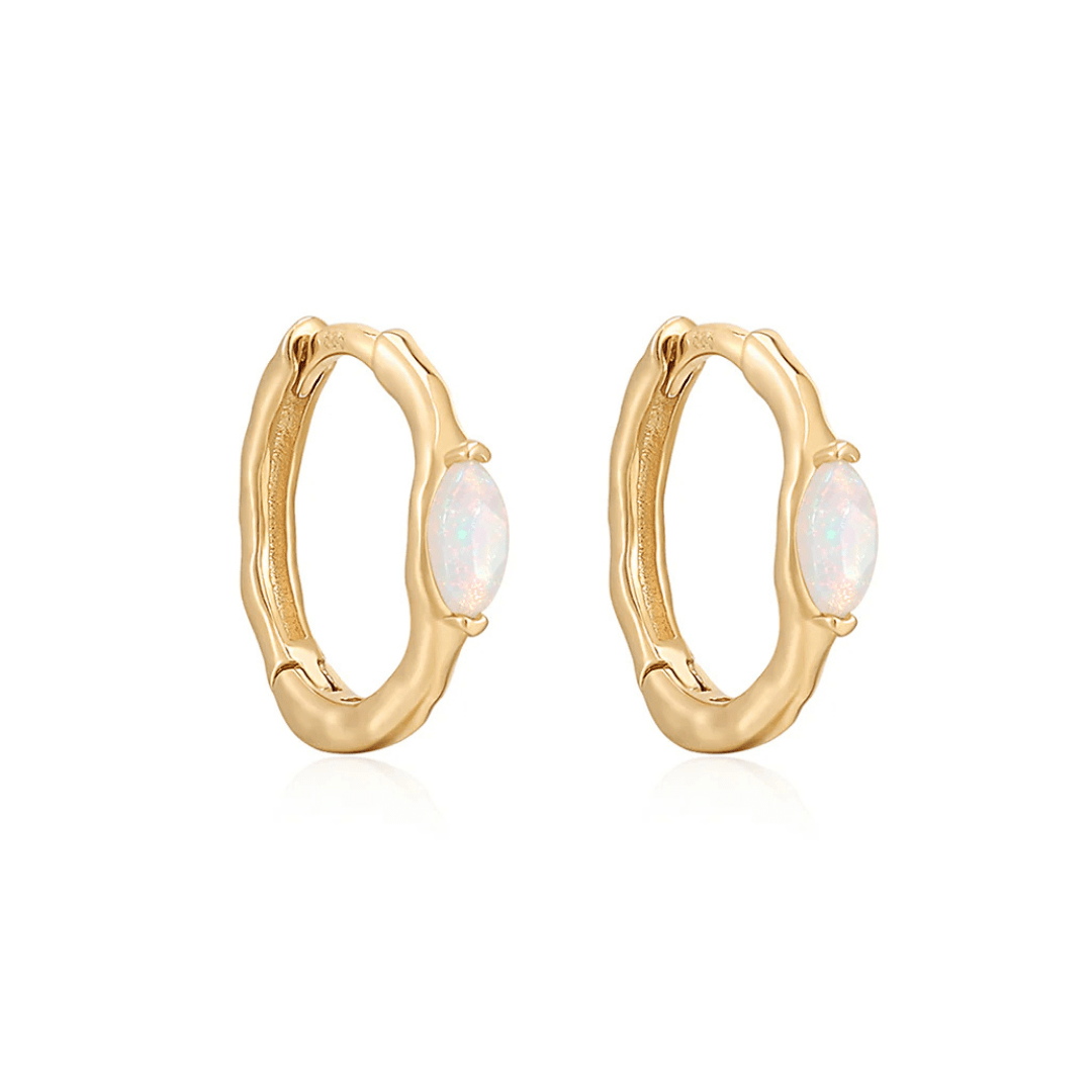 EAR-14K Aretha Opal Huggies