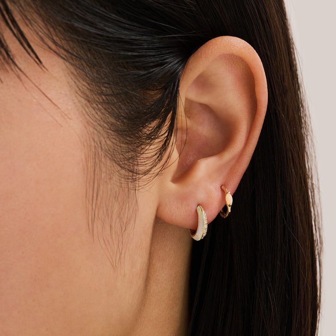 EAR-14K Aretha Opal Huggies