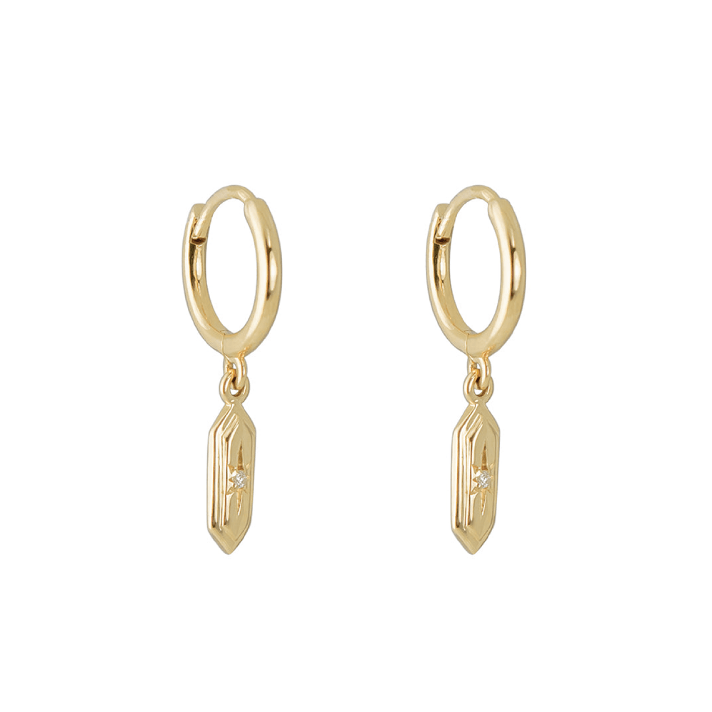 
                      
                        EAR-14K Astra Hexa Diamond Clicker Earrings
                      
                    