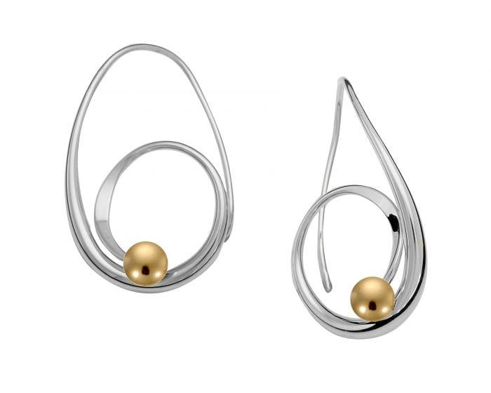 EAR-14K Bindu Earrings with Gold Ball