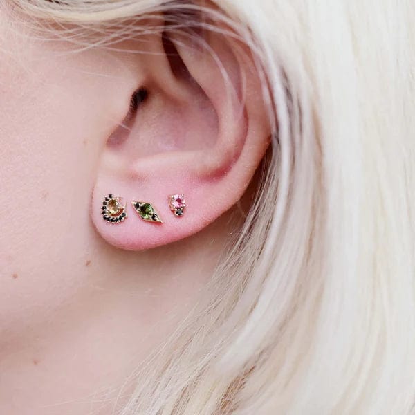 
                      
                        EAR-14K Black Diamond Pink Tourmaline Linga Studs
                      
                    