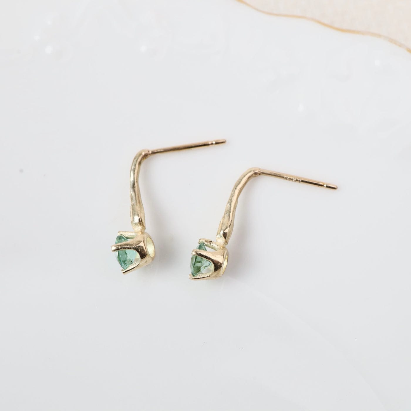 Brilliant Cut Blue Green Tourmaline Earrings – Dandelion Jewelry