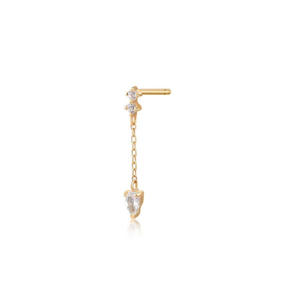 
                      
                        EAR-14K Dewdrop 14k Pear & Round White Sapphire Drop Stud - SOLD AS A SINGLE
                      
                    