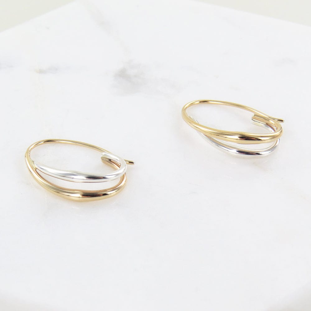 
                      
                        EAR-14K Duo Hoop Earring in Silver & Gold
                      
                    