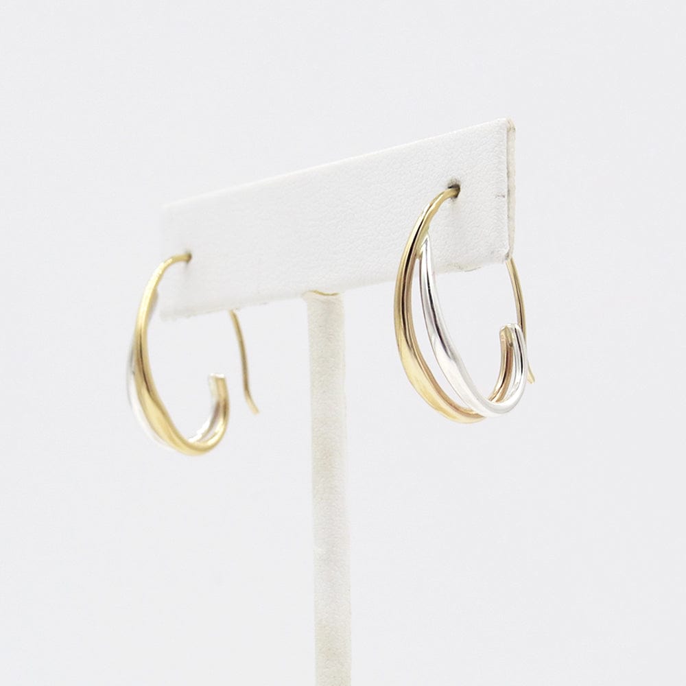 
                      
                        EAR-14K Duo Hoop Earring in Silver & Gold
                      
                    