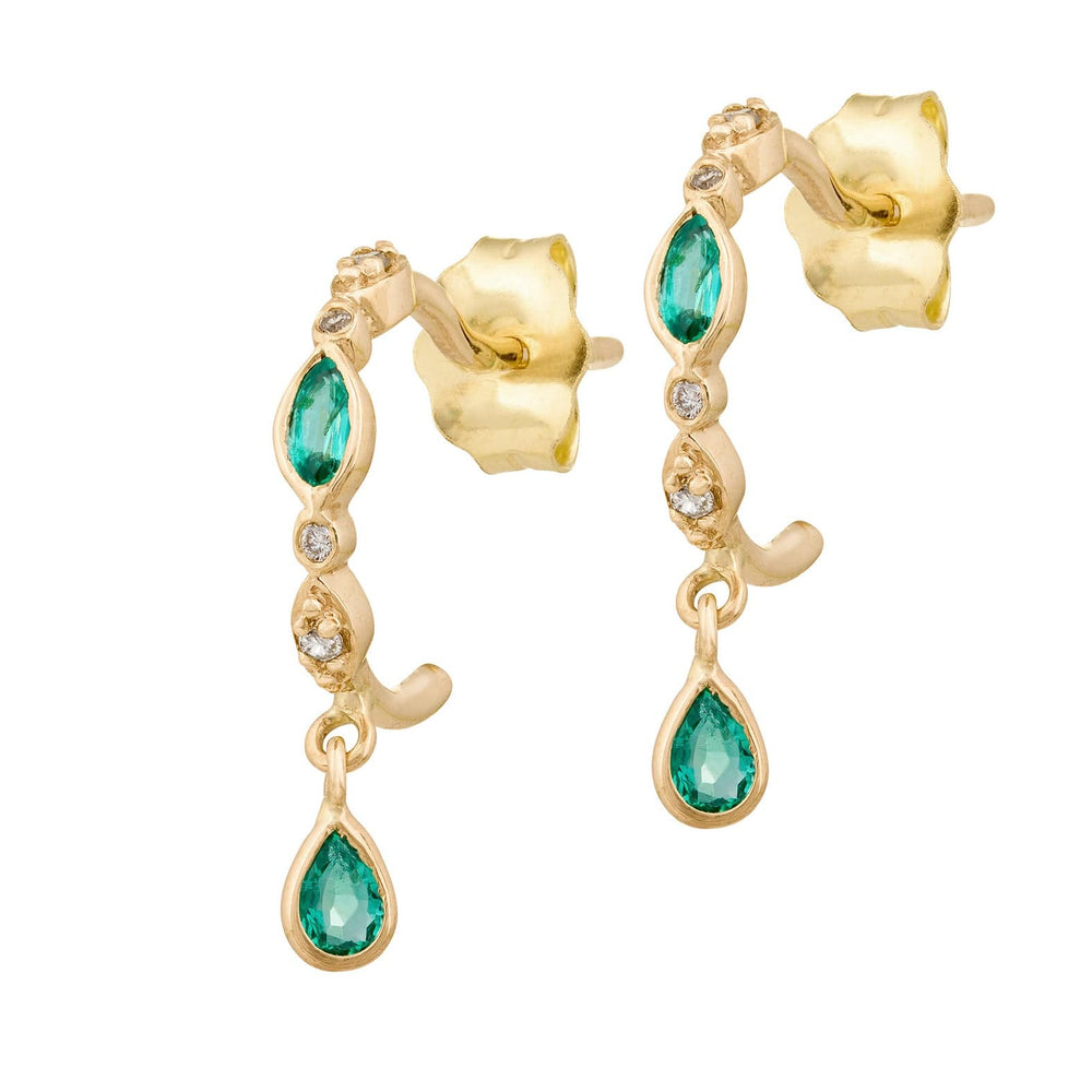 
                      
                        EAR-14K Emeralds & Diamonds Hoop Earrings
                      
                    