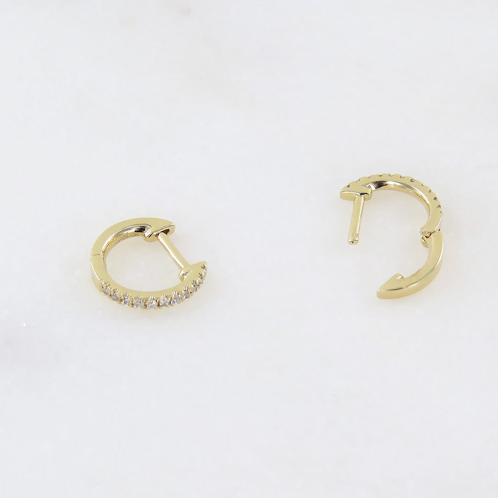 
                      
                        EAR-14K Extra Petite Diamond Huggies - Yellow Gold
                      
                    