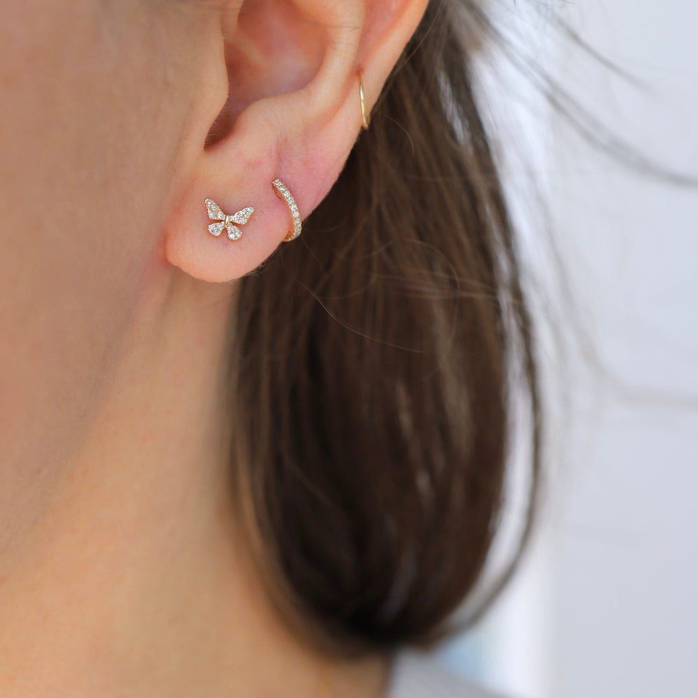 
                      
                        EAR-14K Extra Petite Diamond Huggies - Yellow Gold
                      
                    