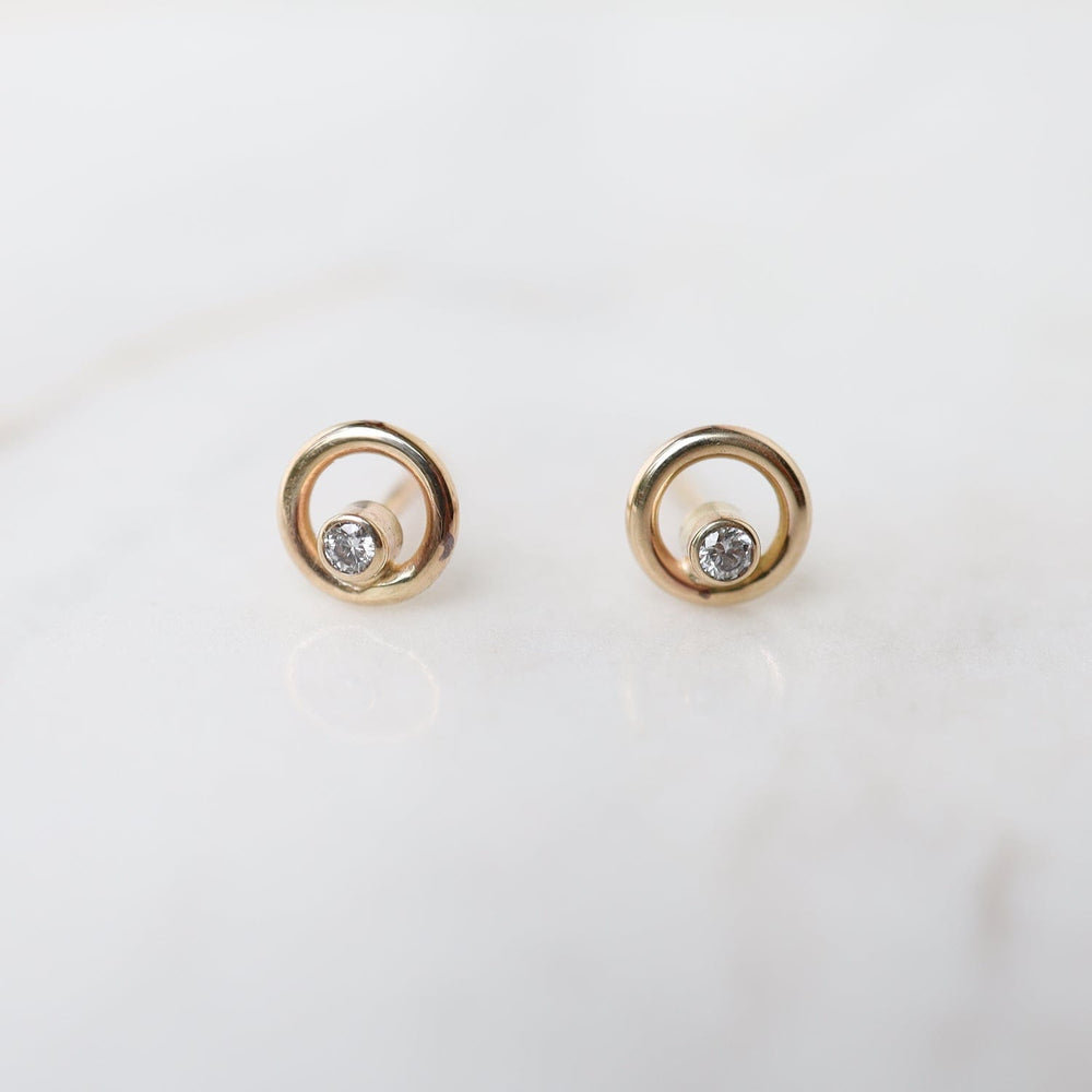 
                      
                        EAR-14K Helios Studs -14k Gold & White Diamond
                      
                    