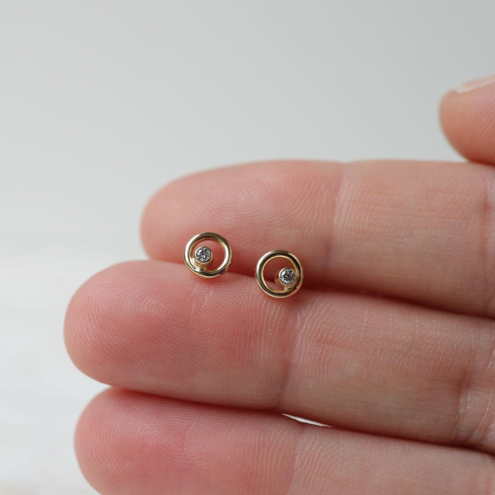 
                      
                        EAR-14K Helios Studs -14k Gold & White Diamond
                      
                    