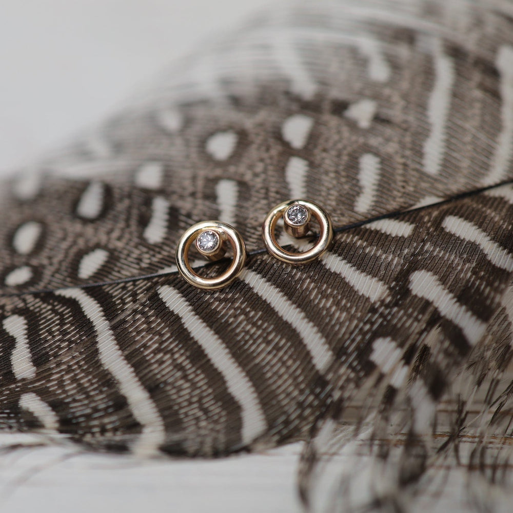 
                      
                        EAR-14K Helios Studs -14k Gold & White Diamond
                      
                    