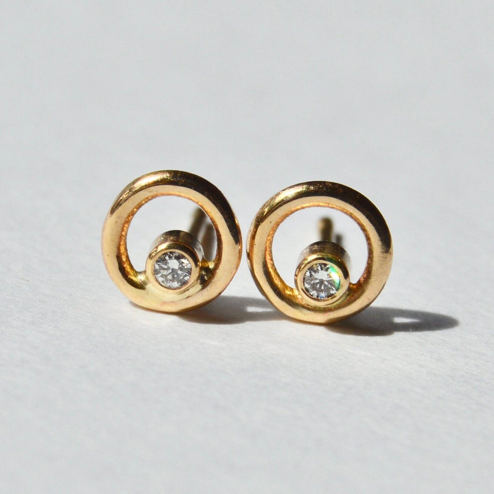 
                      
                        EAR-14K Helios Studs -14k Gold & White Diamond
                      
                    