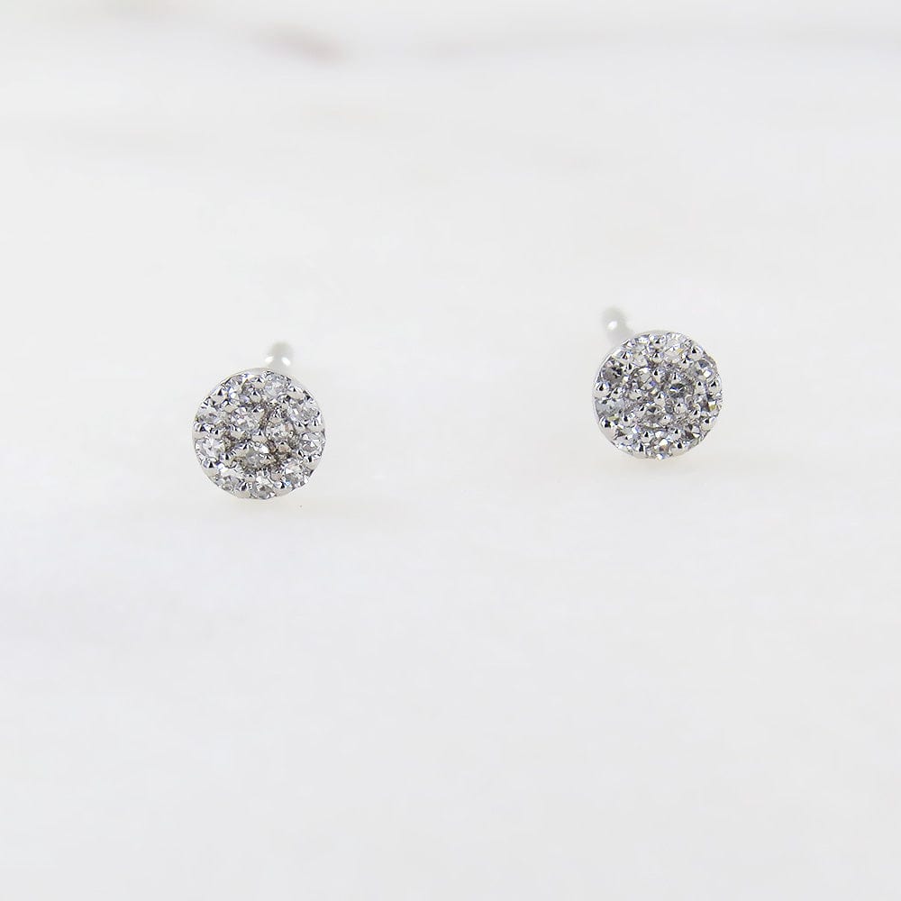 
                      
                        EAR-14K Mini Round Pavé Post Earring - 14k White Gold
                      
                    