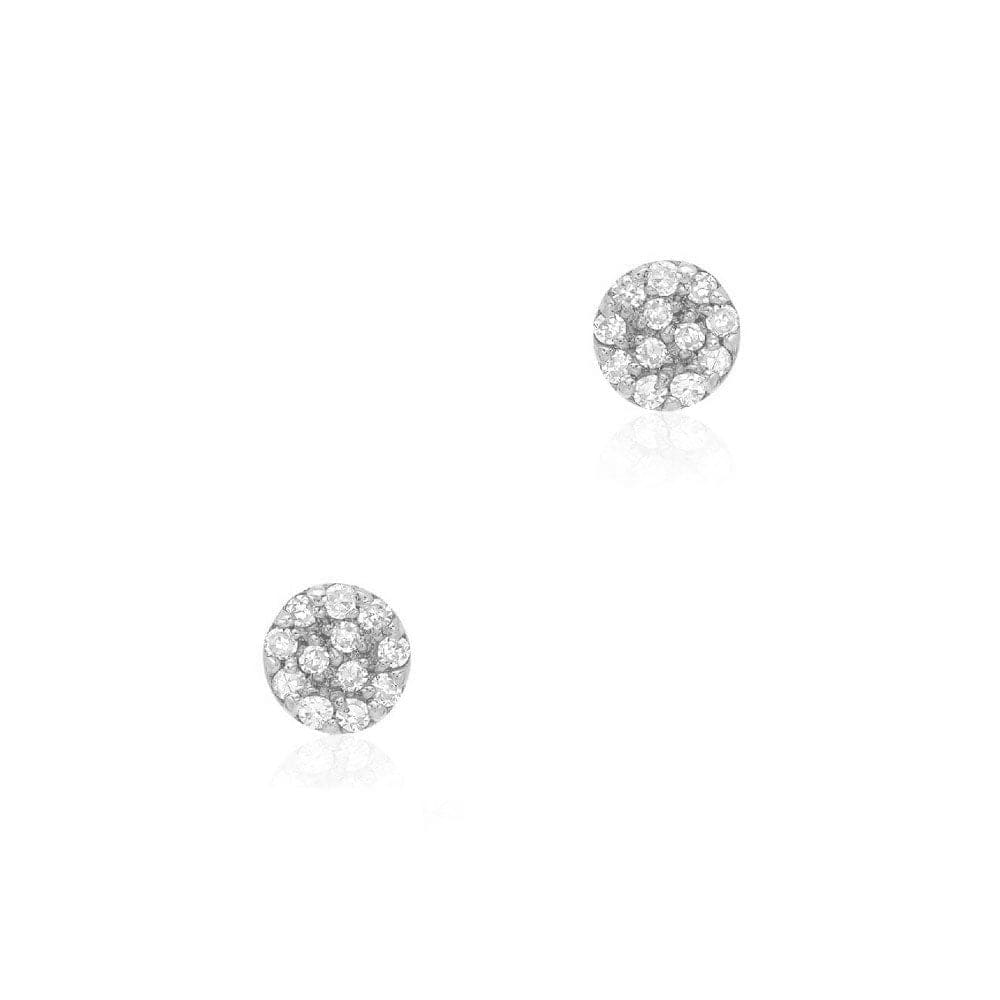 
                      
                        EAR-14K Mini Round Pavé Post Earring - 14k White Gold
                      
                    