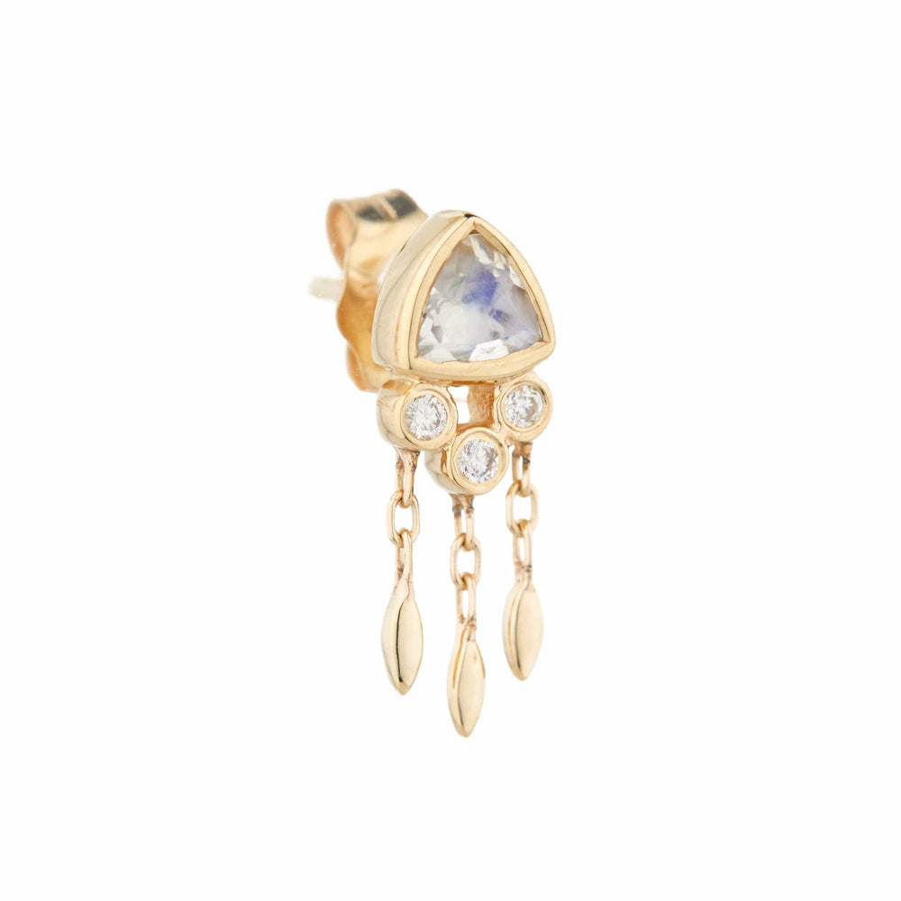 
                      
                        EAR-14K Moonstone & Diamonds Single Earring - SOLD AS A SI
                      
                    