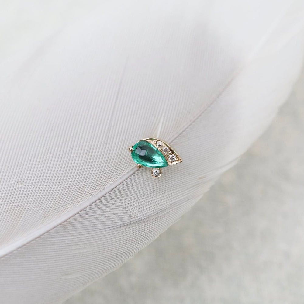 
                      
                        EAR-14K One of a Kind Emerald Eye Earring - SOLD AS A SINGLE
                      
                    