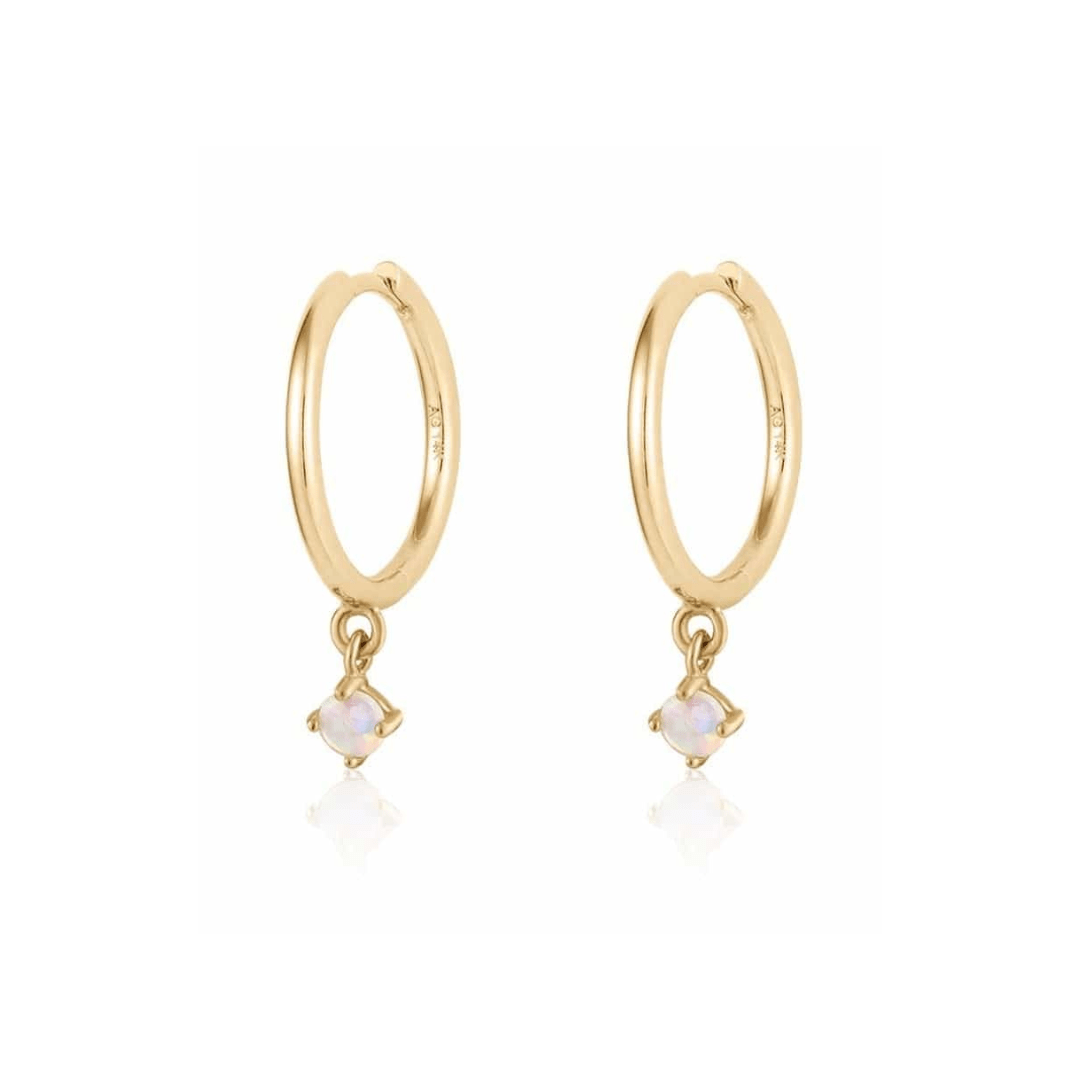 EAR-14K Opal Hoop Earrings