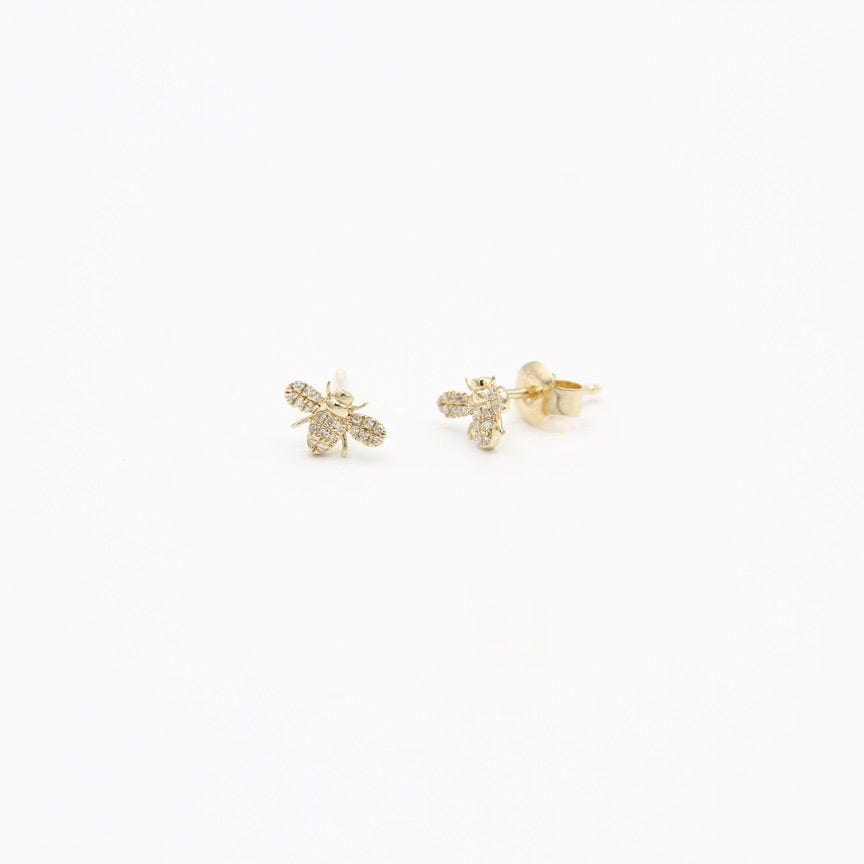 
                      
                        EAR-14K Petite Pavé Diamond Bee Earrings
                      
                    