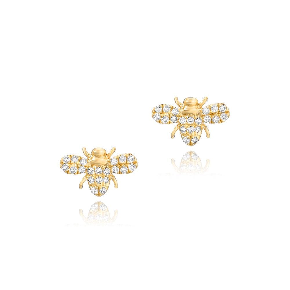 
                  
                    EAR-14K Petite Pavé Diamond Bee Earrings
                  
                