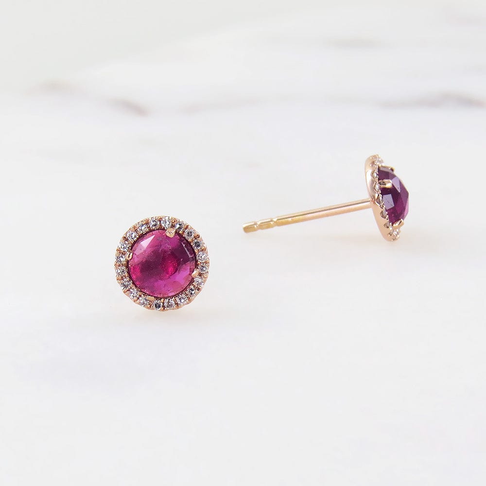 
                      
                        EAR-14K Rose Cut Pink Tourmaline Earrings - 14K Rose Gold
                      
                    