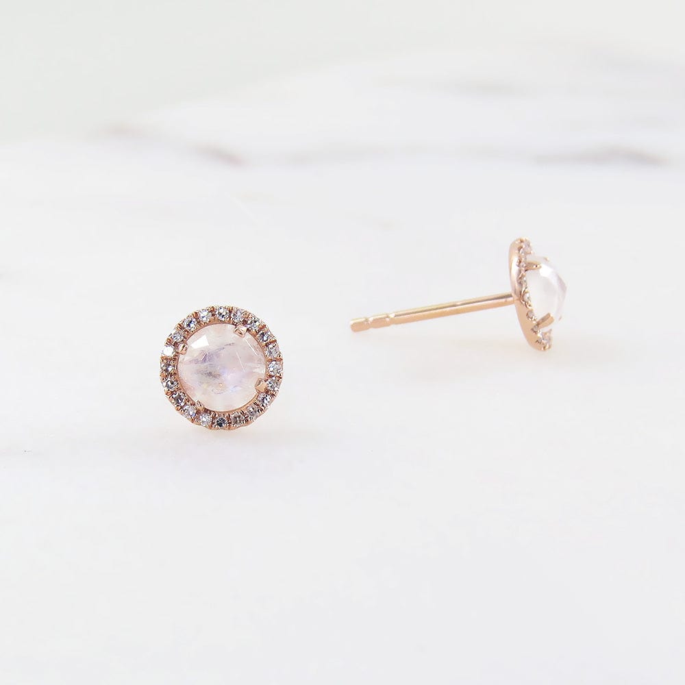 
                      
                        EAR-14K Rose Cut Rainbow Moonstone Earring -14k Rose Gold
                      
                    