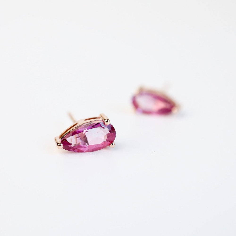 
                  
                    EAR-14K Rose Gold Pear Shaped Pink Topaz Post Earring
                  
                