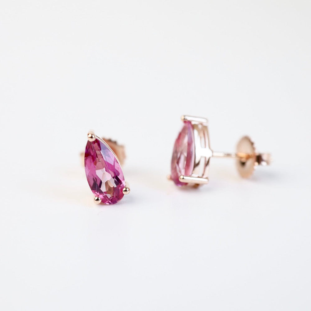 
                  
                    EAR-14K Rose Gold Pear Shaped Pink Topaz Post Earring
                  
                