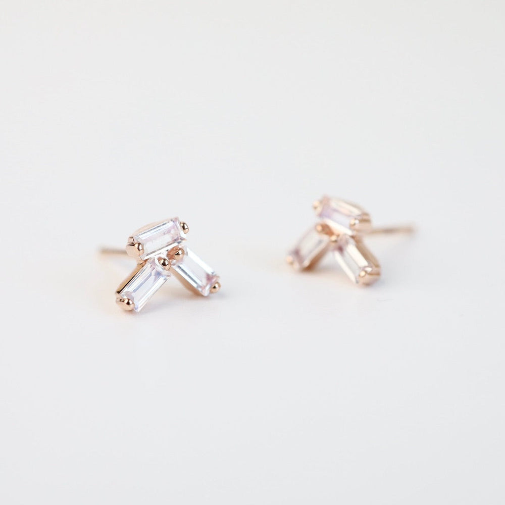 
                  
                    EAR-14K Rose Gold Rainbow Moonstone Baguette Post Earrings
                  
                