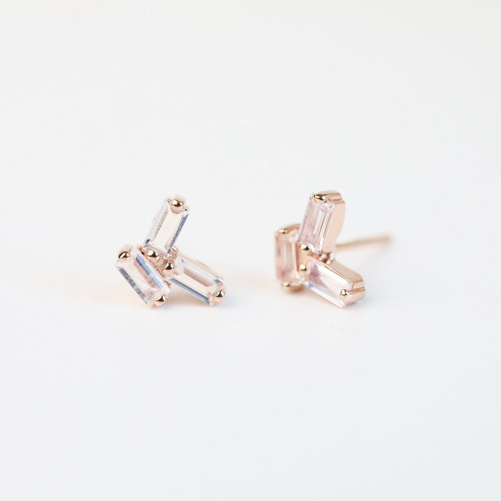 
                  
                    EAR-14K Rose Gold Rainbow Moonstone Baguette Post Earrings
                  
                