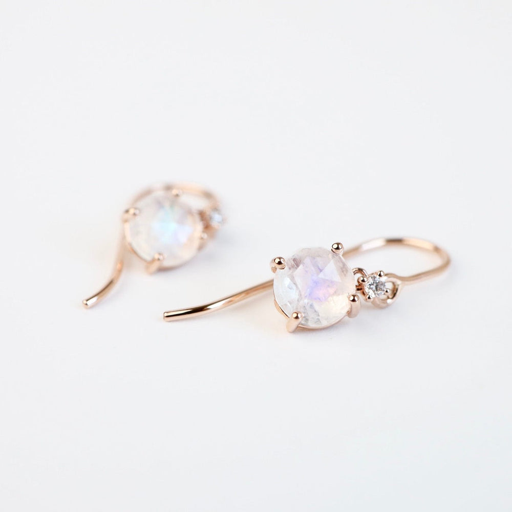 
                  
                    EAR-14K Rose Gold Round Rainbow Moonstone Drop Earrings
                  
                