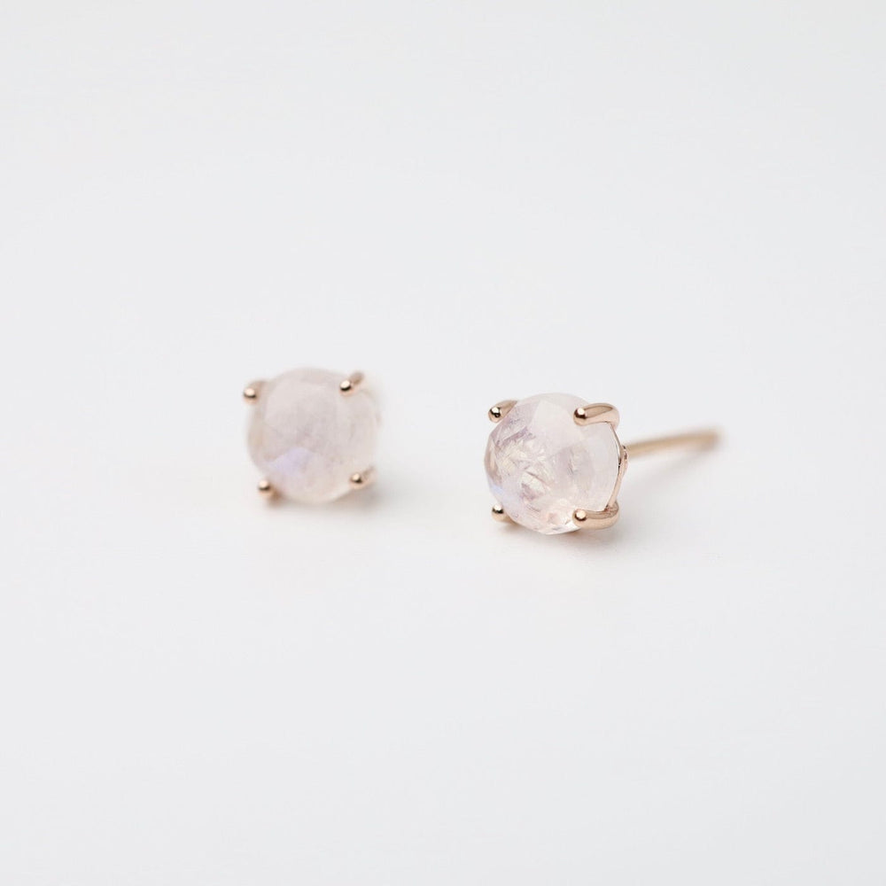 
                  
                    EAR-14K Rose Gold Round Rainbow Moonstone Post Earrings
                  
                