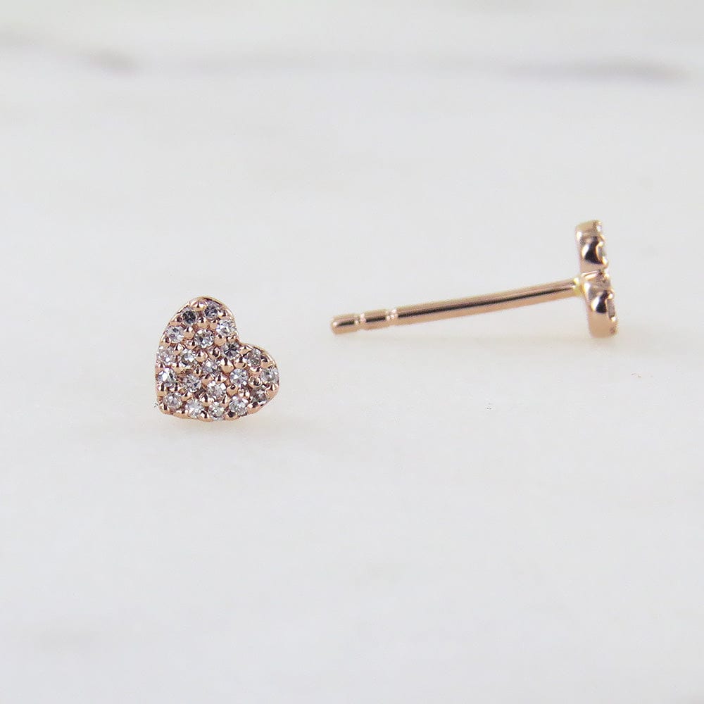 
                      
                        EAR-14K ROSE GOLD SMALL HEART PAVE POST EARRING
                      
                    