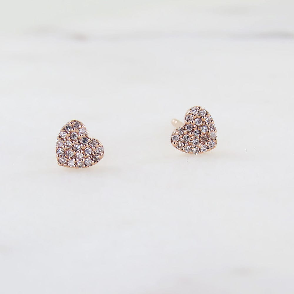 
                      
                        EAR-14K ROSE GOLD SMALL HEART PAVE POST EARRING
                      
                    