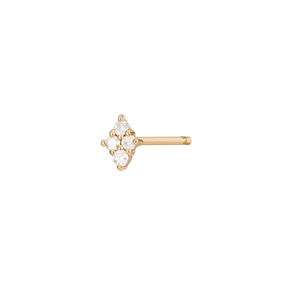 EAR-14K Single Diamond Stud Earring - SOLD AS SINGLE