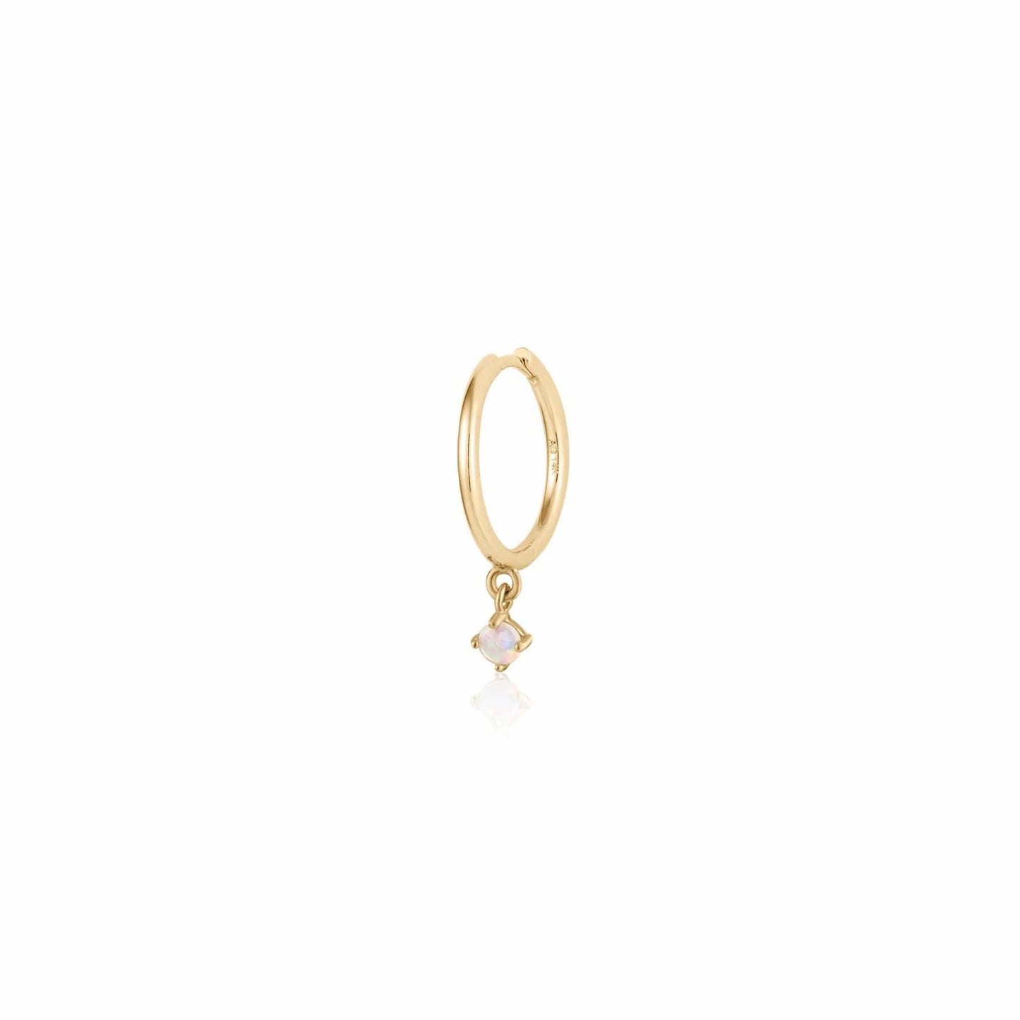 EAR-14K Single Opal Hoop - SOLD AS A SINGLE