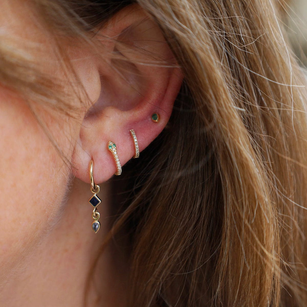 
                  
                    EAR-14K Snake Huggies with Tsavorite Garnet Eyes
                  
                